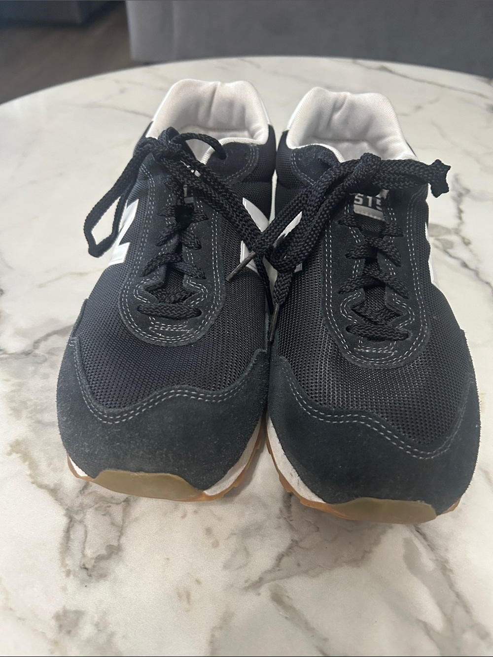 New Balance Black and White Retro Runner Sneakers